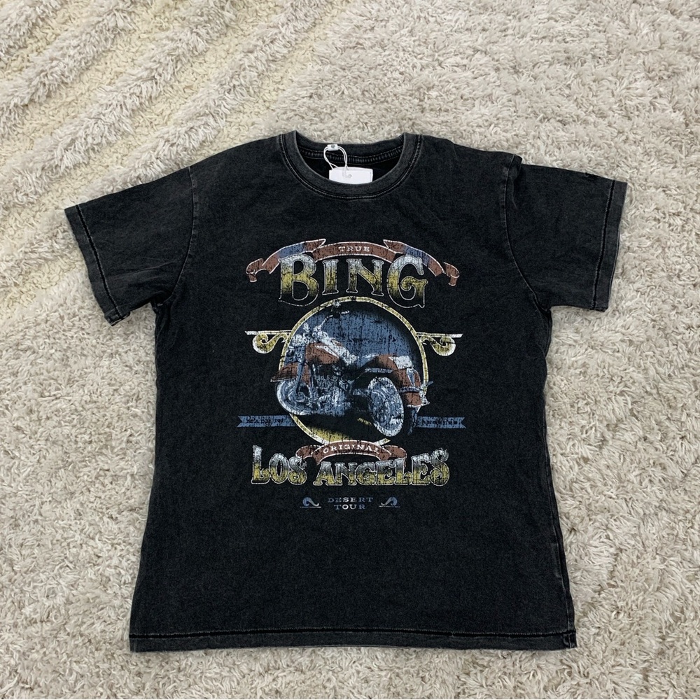 Anine Bing Los Angeles Washed Black Top for Woman Sizes Small Medium & Large